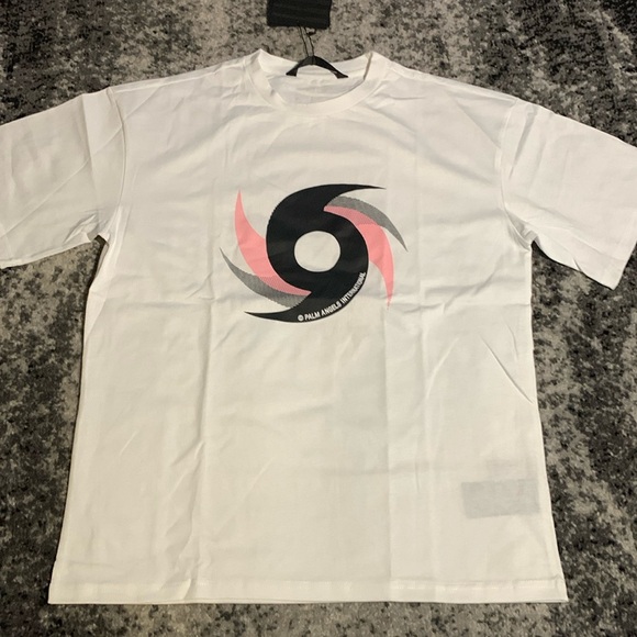 Palm Angels International Yin Yang Graphic T-Shirt White Men’s Size Large - Picture 1 of 2